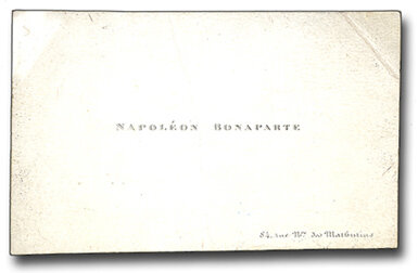 Визитка Наполеона